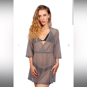 NWT Jordan Taylor Beachwear DEEP V-NECK BELL SLEEVE DRESS - BONDI